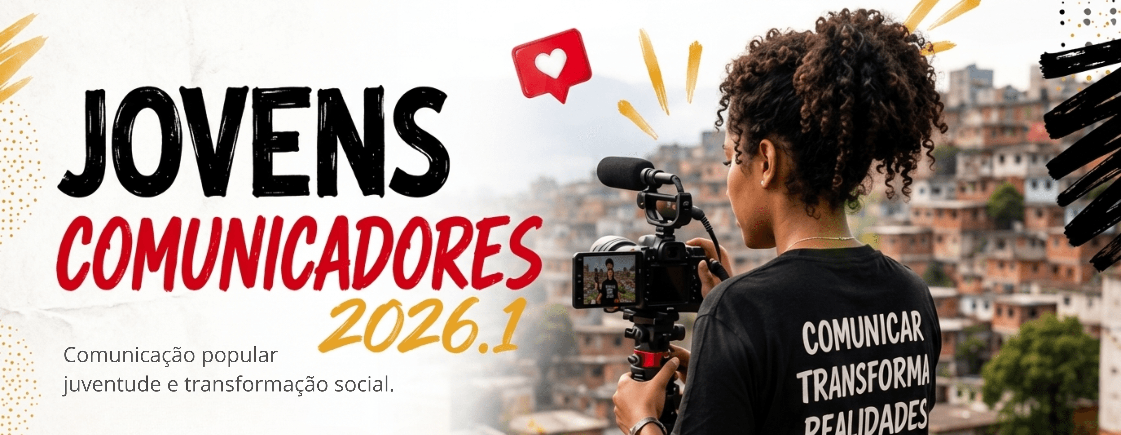 Young communicator recording a video in the community